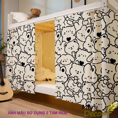 Rèm giường ký túc xá rèm giường tầng giường ngủ ktx 1 LỚP/ 2 LỚP Marydecor trang trí không gian riêng tư cho sinh viên