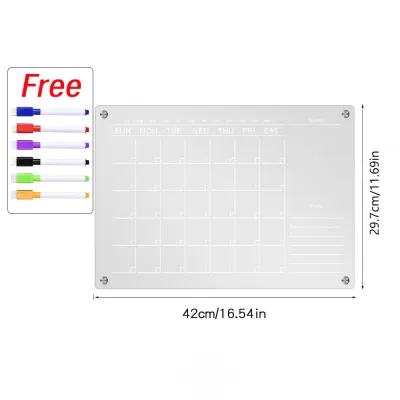 🇸🇬 [READY STOCK] Acrylic Magnetic Dry Erase Board Acrylic Clear Board Dry Erase Board for Wall Acrylic Clear Board Magnetic Board Coelmy