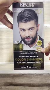 Black Hair Color Shampoo for Men – 5 in 1 Hair Dye Shampoo for Grey Hair - Instant Hair Dye with 100% Color Accuracy with Natural Ingredients - Ammonia Free - 500ml (Black)