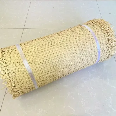 ซาซือหวายเทียม pe เสื่อไม้ไผ่ เสื่อลำแพน เแผ่นหวายสาน หน้า 45 cm สําหรับตกแต่งเฟอร์นิเจอร์ DIY น
