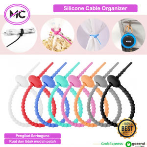 Pengikat Kabel Charger Hp Kabel Ties Silikon Silicone Cable Organizer Tali kabel Silikon Silicone Cabel Ties Cabel Organizer