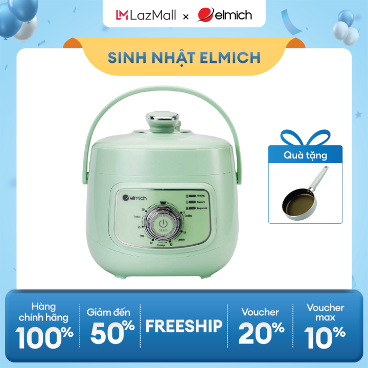 (Duy nhất 25-29.05) Nồi áp suất Elmich PCE-1805G thể tích 2,5L