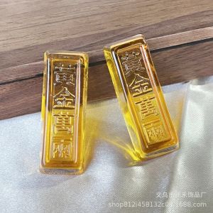 Thanh vàng lưu ly chiêu tài (Khắc chữ HOÀNG KIM VẠN LƯỢNG)