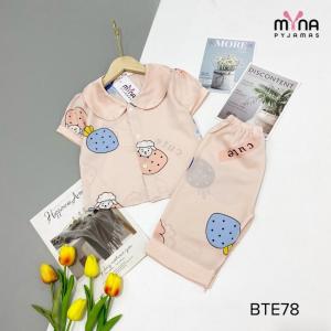 [FREESHIP] Bộ pijama lửng cổ sen bé gái mùa hè size từ 12 - 42kg chất lụa mango mềm mát - Myna Pyjamas
