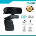 Rapoo C260 HD Web Camera 1080P With Microphone Webcam For Laptop CMOS 2 Megapixels Rotate Freely USB Interface. 
