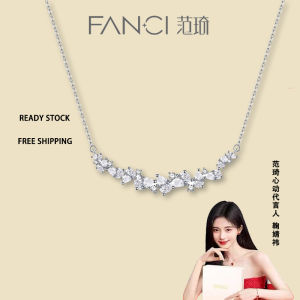 FANCI 925 Sterling silver necklace for women no rusting rantai leher perempuan chain diamond范琦紫藤花925纯银钻石锁骨项链【免费精美包装】情人节生日礼物