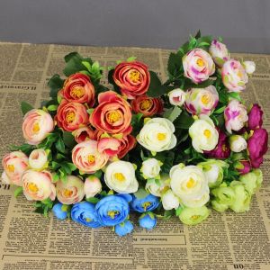 Bình hoa hồng tỉ muội cắm sẵn - Cây giả hoa lụa trang trí nhà cửa
