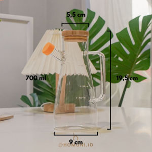Oil Botol Chani/Botol Minyak Borosilicate Glass Oil Pot/Teko Minyak Transparan