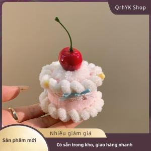 Hàng có sẵn✨ Dễ thương Bánh Anh đào kẹp tóc phụ nữ sinh nhật mũ nón kẹp tóc chụp ảnh bầu không khí cảm giác đạo cụ Phụ Kiện Tóc Quà Tặng