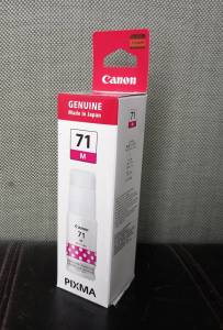 Canon GI-71M น้ำหมึกพิมพ์แบบขวด สีม่วงแดง ของแท้  PIXMA G1020 Canon PIXMA G2020  G3020 /2060/3020/3060