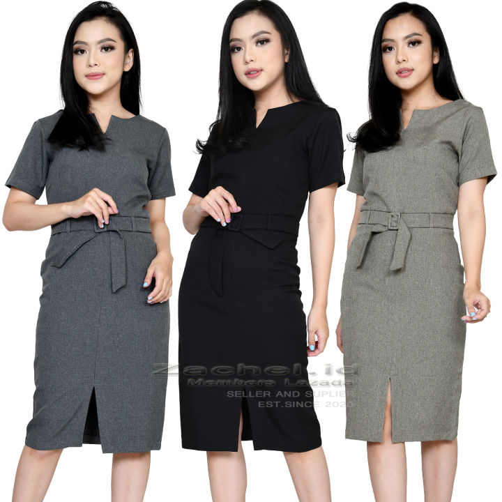 Dress Kerja Wanita Kantor Formal High Premium Quality / Dress Kerja