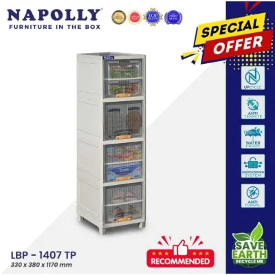 NAPOLLY LockerBox Lemari Plastik Minimalis Serbaguna Susun 3 4 5 (1 TOWER)