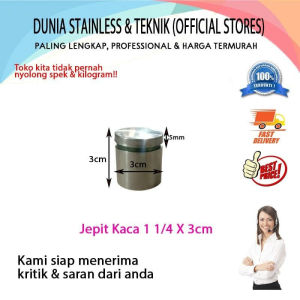 Jepit Kaca 1 1/4 x 3cm aksesoris stainless