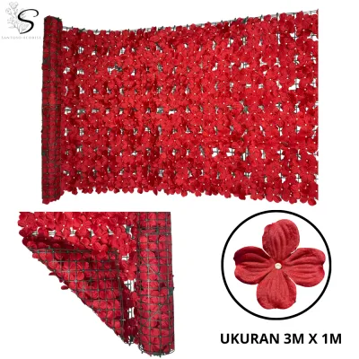 New Rumput Dinding Sintetis Dekorasi Dinding Daun Rambat Pagar 3 Meter x 1 Meter Premium / CZ-170
