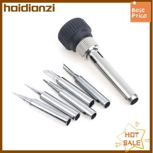 haidianzi สำหรับ852D ESD 936 937D 898D 907 Hakko ปลอกหัวแร้งและ5 x หัวแร้งบัดกรีหัวแร้งอะแดปเตอร์ด้ามเหล็ก