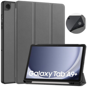 CASE AUTO LOCK SAMSUNG GALAXY TAB A9 / TAB A9 PLUS LEATHER CASE FLIP SMART CASING WITH HOLDER PENCIL