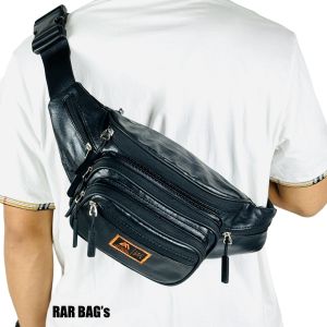 Tas Selempang Pria Tas Pinggang Kulit PU Polo Amstar 7 Ruang Waistbag Waterproof Tas Pria Tas Kulit