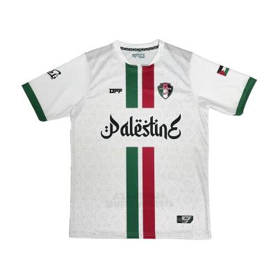 Palestine Jersey thăng hoa hành vi phạm tội Trắng jersi bóng đá bóng đá Futsal đầy đủ thăng hoa ngắn