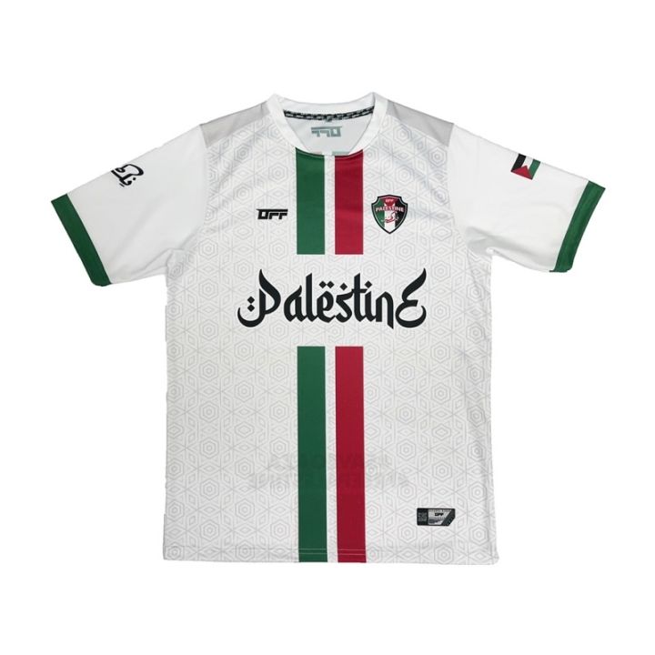 PALESTINE JERSEY SUBLIMATION OFFENSE WHITE JERSI SOCCER FOOTBALL