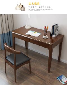 [PRE-ORDER][Factory Direct: NF] 100% Solid wood Kids study table desk with drawers multi function compartment Rubber wood student computer writing study table desk 写字书桌 (ETA:1mth)