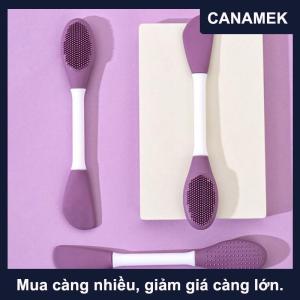 【CANAMEK】 Đôi Đầu Silicone mặt nạ trên khuôn mặt bàn chải massage mặt làm sạch bàn chải tự làm bùn phim scraper chăm sóc da mặt công cụ dropshiping