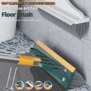3 in 1 Floor Wiper Cleaning Brush Gap Scrub V-Shape Head for Corner Home Kitchen Bathroom Toilet Bedroom
