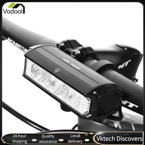 【Vodool】Bicycle Flashlight Aluminium Alloy Handlebar Front Lamp High Brightness Type-C USB Rechargeable Riding Lighting Warning