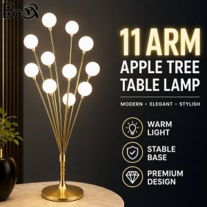 Table Lamp Apple Tree Design 11 Arm Branch Led Light Warm White Modern Home Decor Wedding Event Centerpiece