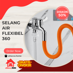 Selang Air Fleksibel 360° 20 CM Murah Anti Tekuk Lentur Tebal Slang Cuci Kran Universal Wastafel Spriral Elastis
