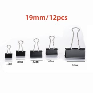 Binder Clips Set of 12pcs Binder Clips for Office Storage CWJ-01-05