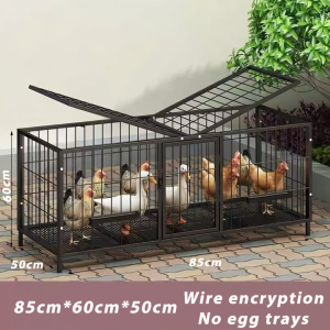 PAPAPET Chicken Cage Heavy Duty Chicken Coop Cage with Automatic Egg Collection Large Chicken House Portable Easy to Clean
