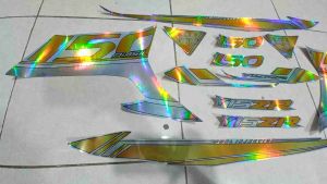 STRIPING STICKER FULL HOLOGRAM GOLD MX KING 150 Y15ZR