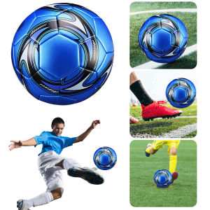 Size 5 PVC Soccer Ball Inflatable Football with Machine Stitching Ideal for Sports Games and Practice