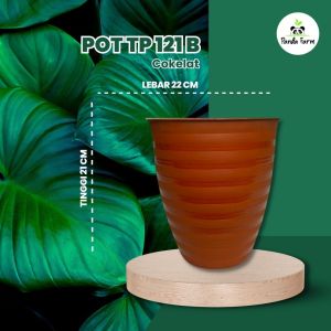 Pot Bunga Tanaman Pirus Tinggi TP 121B Coklat