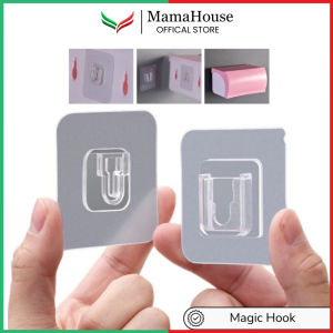 [MHS] Gantungan Tempel Magic Hook Transparan Perekat Dinding Socket Transparan Tempel 1 Set