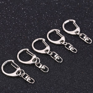 【yanwenxia】💖[HOT SALE]🎈🎈 10 chiếc móc khóa bạc bóng tự làm móc khóa vòng tách vòng móc khóa ngắn