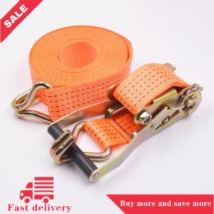 [COD] Adjustable Secure Tie-Down For Safe Luggage Transport Heavy-Duty Car And Truck Front Cargo Ratchet Strap With Metal Buckle