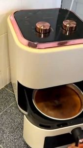 【Ready stock】FOOKSUNG Air Fryer 8L 4000W Non-Stick Coating Visual Window Oil Free Smokeless Multifunctional空气炸锅