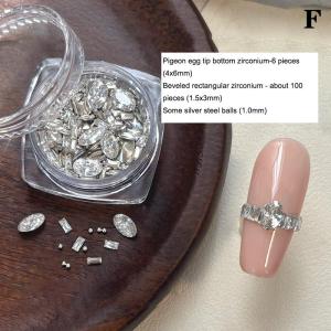 Heart Shaped Flat Top Box for Nail Art 3D Decoration Bridal Nail Design H260729
