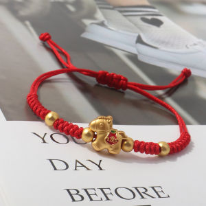 YESPERY Red Braided Bracelet with Pony Pendant Adjustable Lucky Charm Red Rope Bracelet Chinese Zodiac Horse Beads Woven Bracelet 2026 New Year Gift