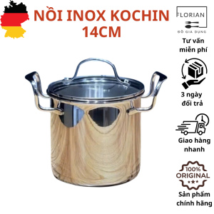 Nồi inox 14cm nồi inox REICHMANN KOCHIN 14cm nồi nhỏ inox nồi bé nồi thành cao nồi bé cao cấp