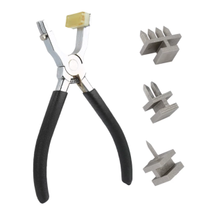 Professional Leather Hole Punching Pliers Leather Hole Punches Tool with 1/2/4 Prong Drilling Head for Leatherworking