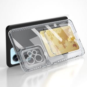 Redmi Note12 4G 5G All Transparent Simple Phone Case Casing For Redmi Note 12 Note12 5G 12 Pro Pro + 4G 5G Card Slot Back Cover Shockproof Bumper Soft TPU Flexible Silicone Clear V