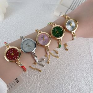 New watch chain dripping oil small dial exquisite bracelet adjustable niche light luxury high-end fashion temperament accessories