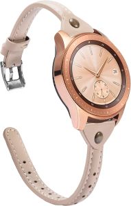 Wearlizer Leather Compatible with Samsung Galaxy Watch Bands Women 20mm Watch Band Strap for Galaxy Watch 7 6 5 4 FE Active 2 40mm 44mm/Watch 6 4 Classic 43mm 47mm 42mm 46mm/Watch 5 Pro 45mm