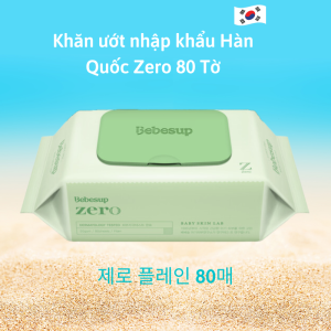 Khăn Ướt Hàn Quốc Thương Hiệu Bebesup Zero 80 Tờ Cao Cấp