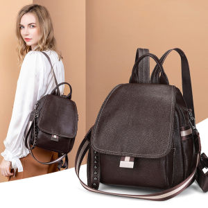 Royal Bagger Backpacks For Women Girls Leather New Retro Fashion Shoulder Bag Travel Anti-Theft Waterproof Backpack