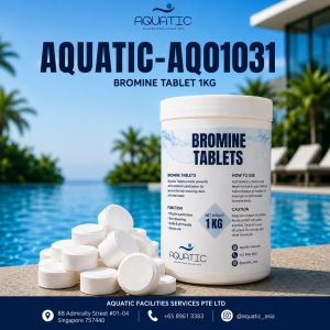 Bromine  / Bromicide Tablets for Spa Hot Tub Chemical Tabs Brominating Tablets Spa Hot Tub Chemical Sanitizer Swimming Pool Singapore Brand