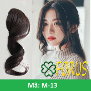 Tóc mái xoăn dài 2 bên kẹp phím tóc giả xoăn 2 bên M13 💖FREESHIP💖 mái tóc giả nữ mái tóc giả