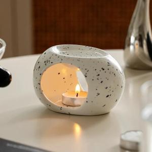 Hot Sale Ceramic Essential Oil Burner Incense Burner Holder Multifunctional Candlestick Home Office Bedroom Decor